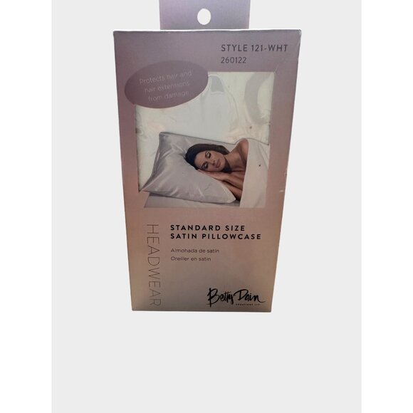 Headwear Satin Pillow Case Standard Size Style 121-WHT 260122 - Picture 2 of 5